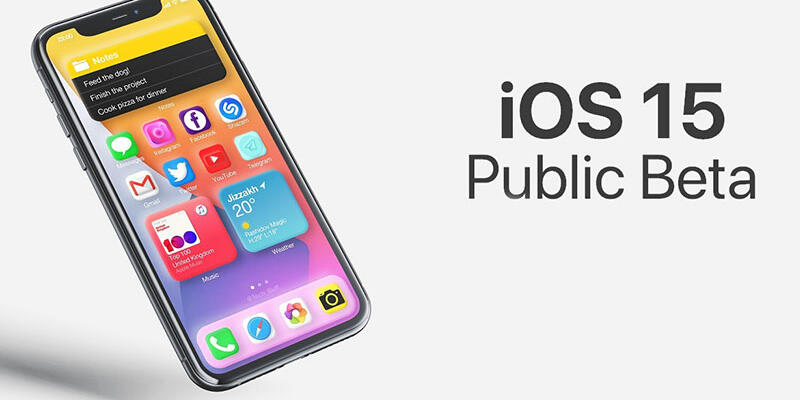 اولین نسخه بتای عمومی iOS 15