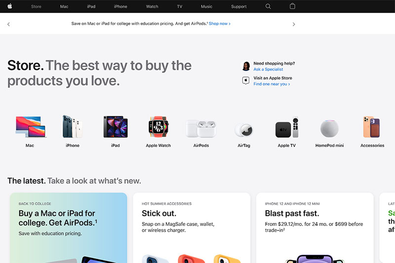 فروشگاه آنلاین اپل با طراحی جدید و به صورت مستقل شروع به کار کرد