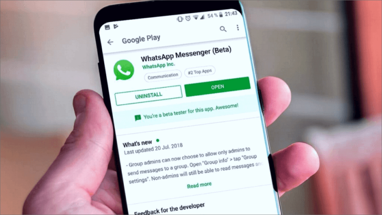باگ موجود در نسخه بتا واتس‌اپ، تاریخچه چت‌ها را از بین می‌برد