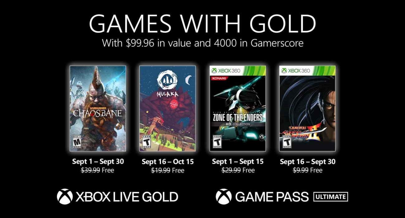 عناوین ماه سپتامبر سرویس Xbox Live Gold هم اکنون در دسترس‌ هستند