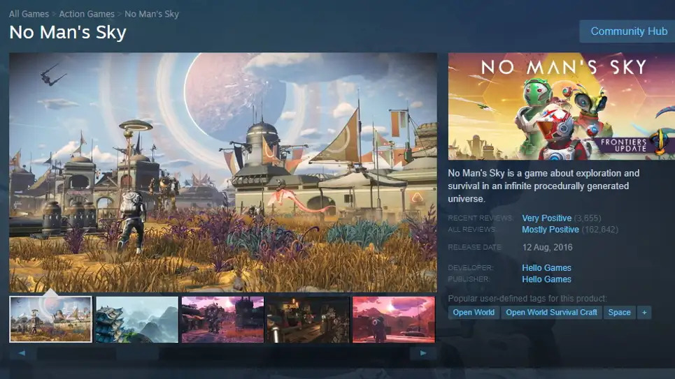 بازی No Man’s Sky بالاخره در Steam محبوب شد