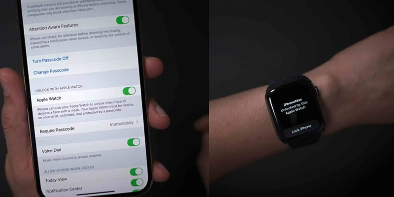 قابلیت Unlock with Apple Watch