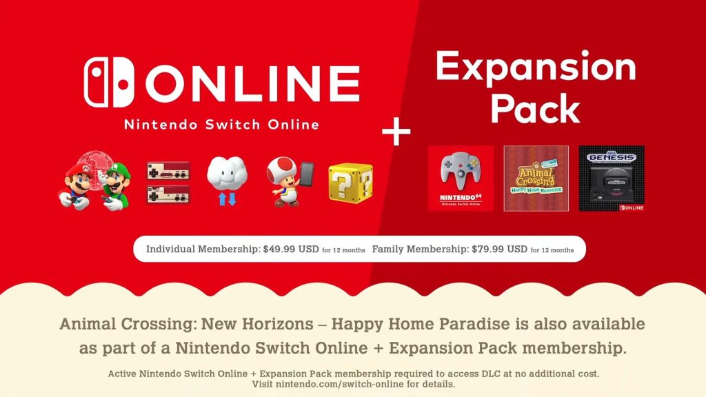 نینتندو سوئیچ آنلاین به اضافه‌ی Expansion Pack تنها 49.99 دلار برای یک سال!