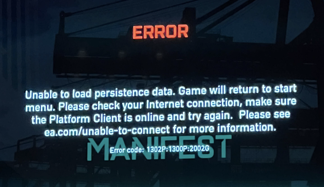 مشکلی در Battlefield 2042 با مضمون “Unable To Load Persistence Data Error”