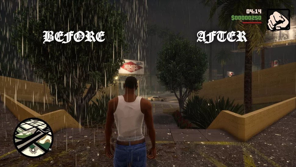 تولیدکنندگان ماد مشکل بارش باران در GTA Trilogy را حل کردند