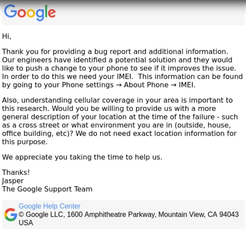 پیام گوگل به کاربران خود مبنی بر امتحان راه حل آزمایشی