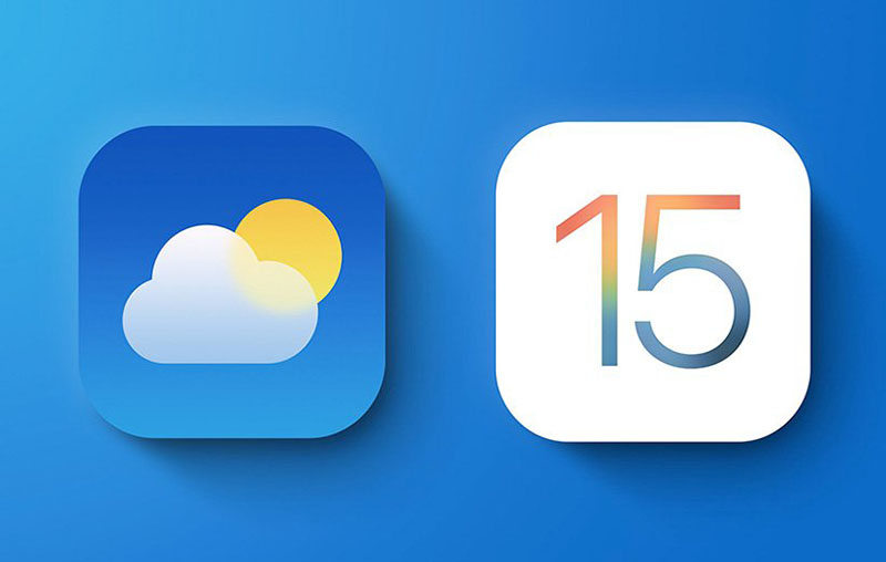 لوگوی اپلیکیشن آب و هوا در IOS 15