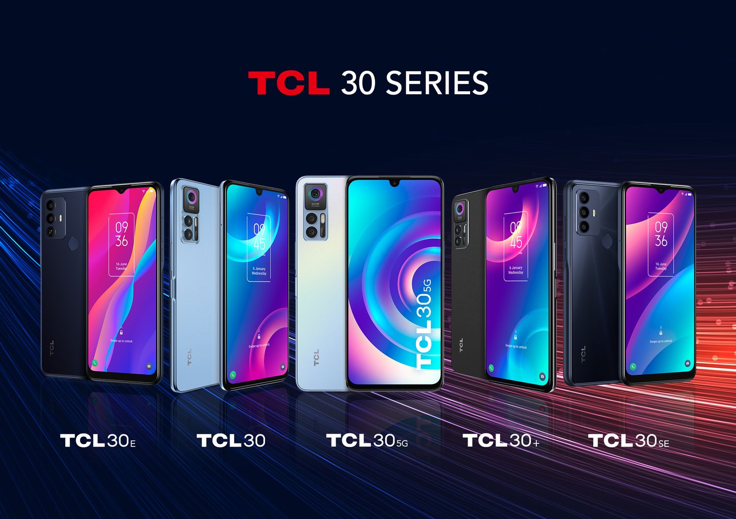 سری گوشی‌های هوشمند TCL 30 دستگاه‌های مقرون‌به‌صرفه 4G و 5G جدیدی دارد
