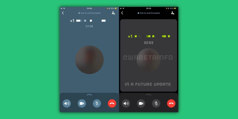 بازطراحی رابط کاربری تماس‌های صوتی اپلیکیشن WhatsApp برای iOS در راه است