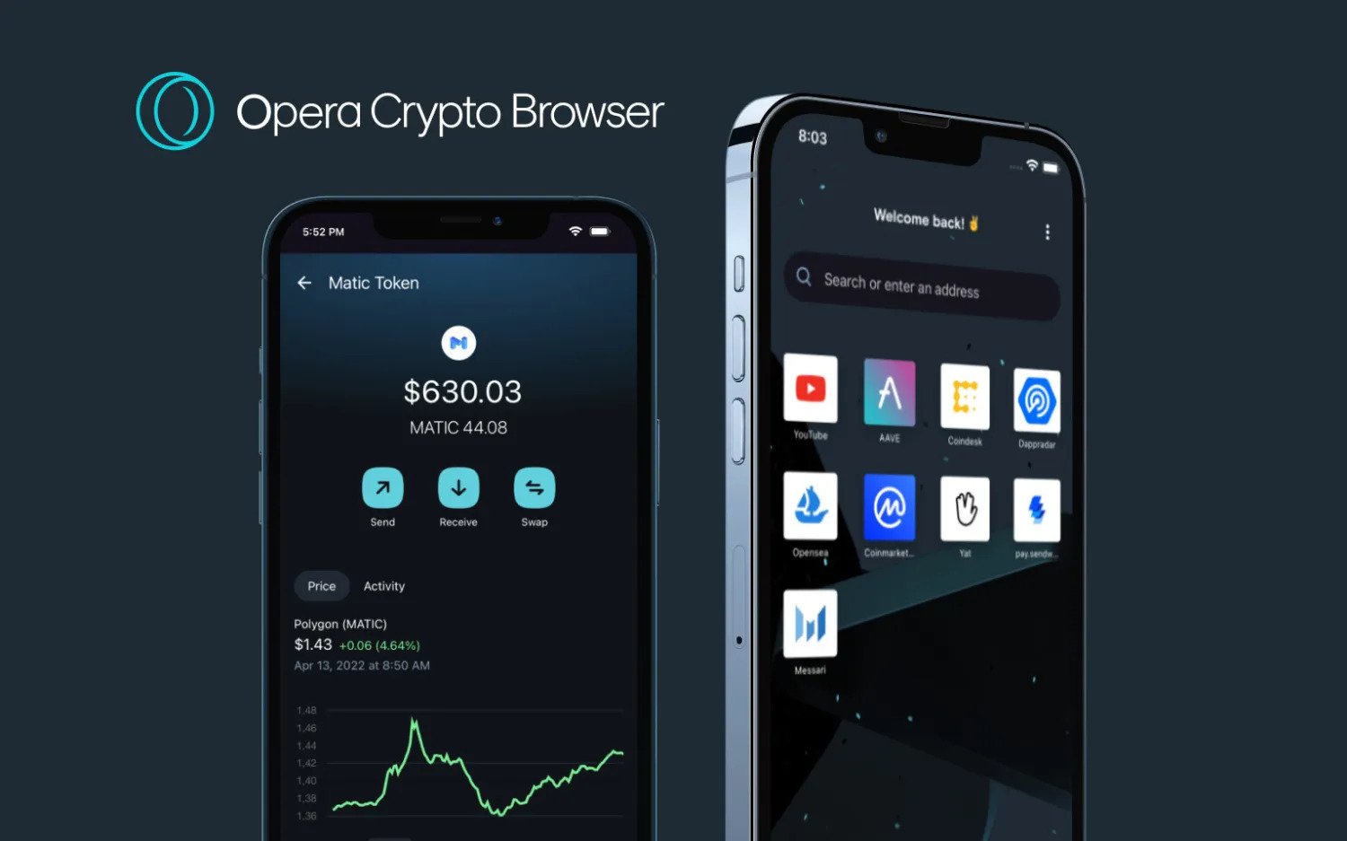 Opera برای iOS هم مرورگر کریپتو با سرویس‌های Web3 و یک کیف پول داخلی ارائه کرد