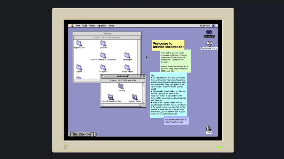 اکنون می‌توانید Mac OS 8 و 7 کلاسیک را مستقیماََ در مرورگر خود اجرا کنید